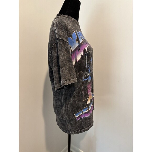 DEATH ROW RECORDS Black Gray Blue Purple Distressed S/S T-Shirt Unisex Men’s S - Picture 3 of 5